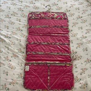 Vera Bradley Pink Floral Jewelry hanging Organizer